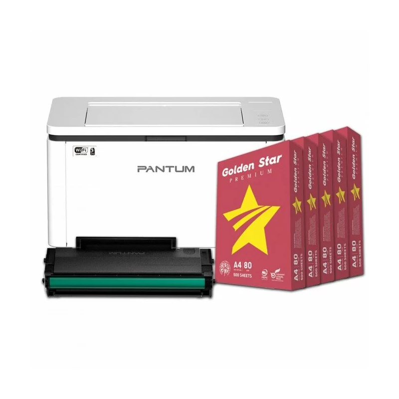 Stampante Pantum Laser BP2300W + Toner Originale TL-A2310H da 1.600 copie + 5 Risme Di carta A4 80 Gr