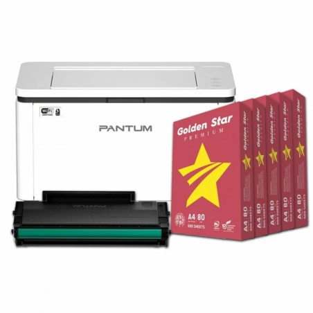 Stampante Pantum Laser BP2300W + Toner Originale TL-A2310H da 1.600 copie + 5 Risme Di carta A4 80 Gr