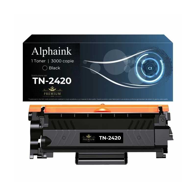 Toner per Brother TN-2420 Con chip Nero Compatibile 1