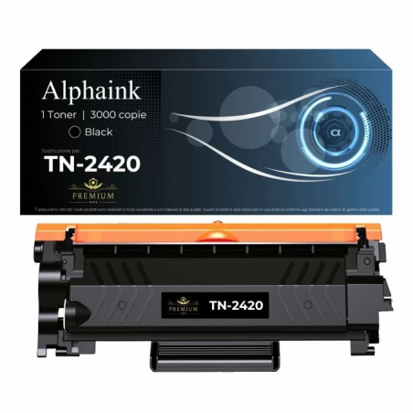 Toner per Brother TN-2420 Con chip Nero Compatibile 1