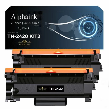 Toner per Brother TN-2420 Con chip Nero Compatibile 2
